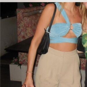 Princess Polly Blue Crop Top
